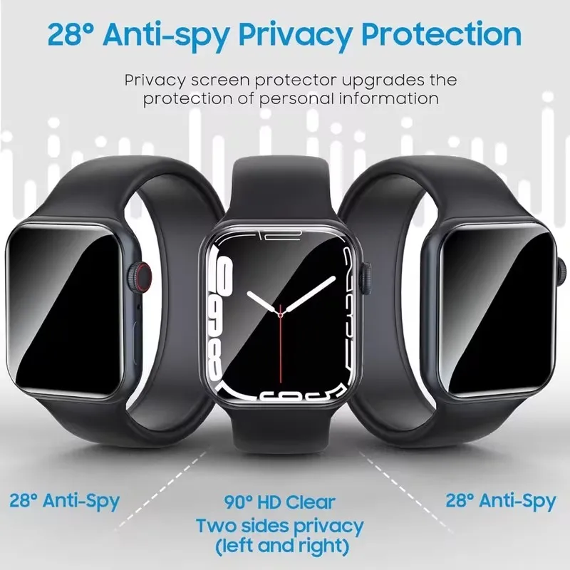 1-5Pcs Privacy Hydrogel Film for Apple Watch Series 11 10 S11 S10 Screen Protector Soft 46 42mm Protective Film image 2