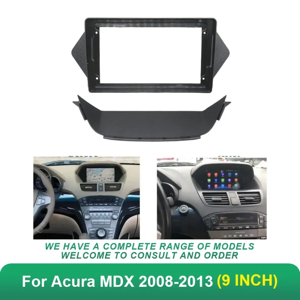 

For Acura MDX 2008-2013(9Inch) Car Radio Fascias Android GPS MP5 Stereo Player 2 Din Head Unit Panel Dash Frame Installation Tri