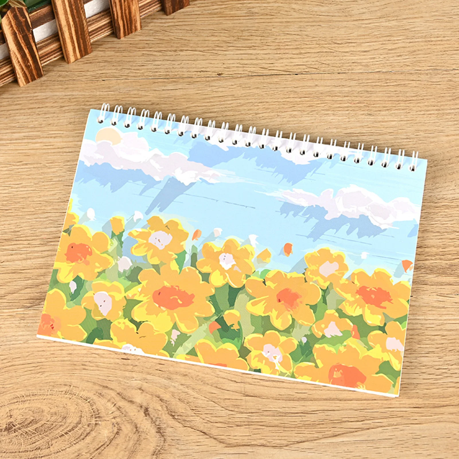 

A5 Double-Sided Release Book Sticker Washi Tape Collecting Album Reusable Coil Blank Release Paper for DIY Scrapbook