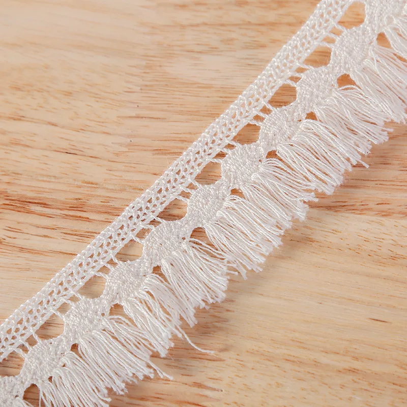 2024 Fringe for Curtains Lace Hemline Bohemia Curtain Decoration Beige Sewing Accessories Cotton Lace  African Fabric Hemline