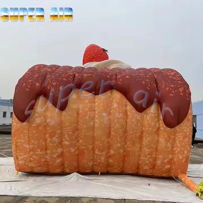 Gran oferta, tienda de pan inflable personalizada con molde para pastel en rollo suizo para eventos de fiesta