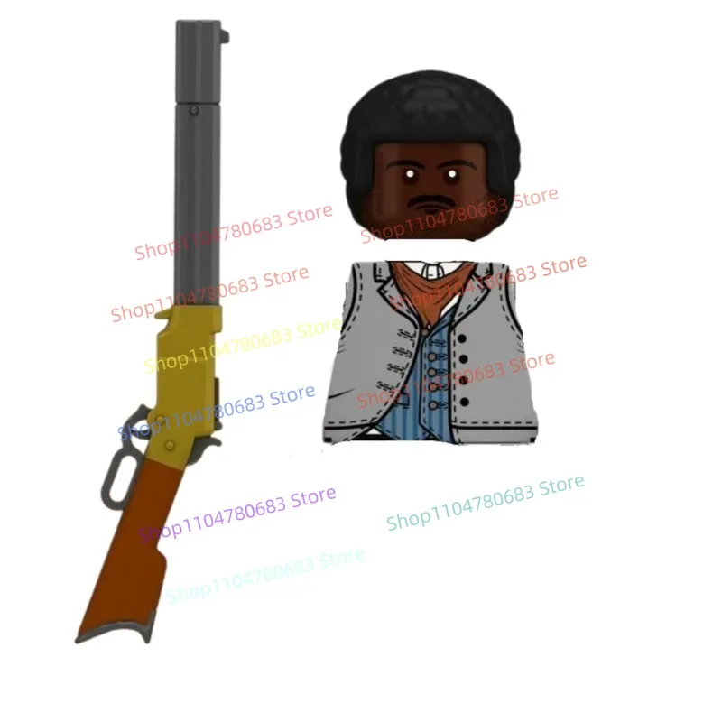 MOC Bausteine Mini-Figur Western-Jäger Zubehör Montagemodell Trendiges Sammlerstück Geschenk für Hobbyisten