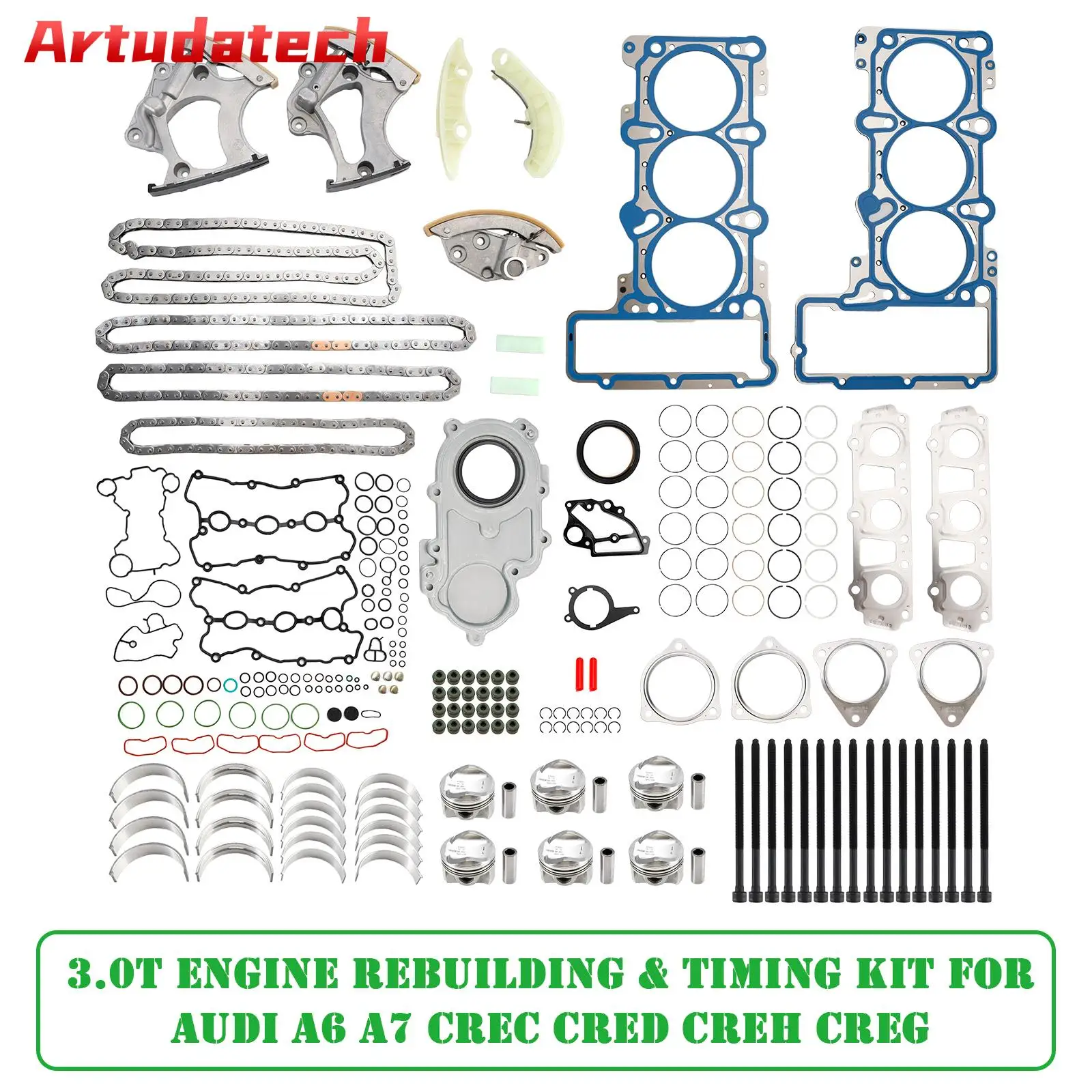 

Artudatech 3.0T Engine Rebuilding & Timing Kit for Audi A6 A7 CREC CRED CREH CREG