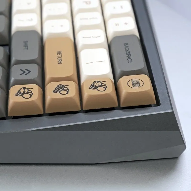 ชุดรูปแบบน้ำผึ้ง XDA profile PBT keycaps คีย์130การระเหิดความร้อนย้อนยุค61/64/67/68/84/87/104