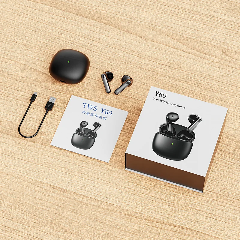 Y60 Wireless Earphones Bluetooth 5.3 Headphones In Ear Noise Cancell Stereo Music Earbuds Touch Control Earbuds With Microphone image 2