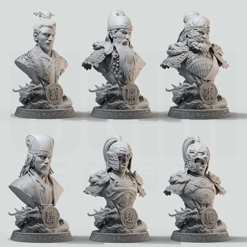 

60mm resin figure unpainted model kit, Chinese novel characters (seven people), unassembled and unpainted GK