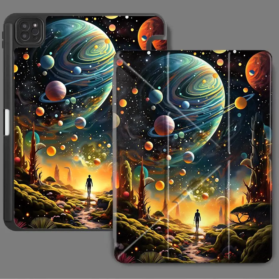 

Holder Cover Tablet Case For iPad Pro 2025 Pro 11th 10th 9th 8th 7th 12.9inch Mini 6 7 Air 4 5 M3 M2 M4 11inch Cosmic Planet