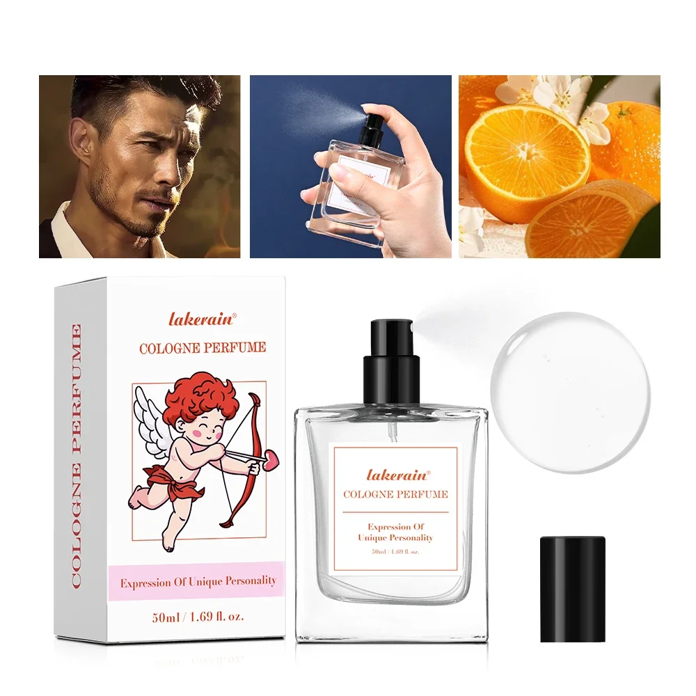 Men's Perfume Fresh and Natural Whiskey Perfume Male Pheromone Perfume, Attract Women Masculinem50Ml Orange Fresh