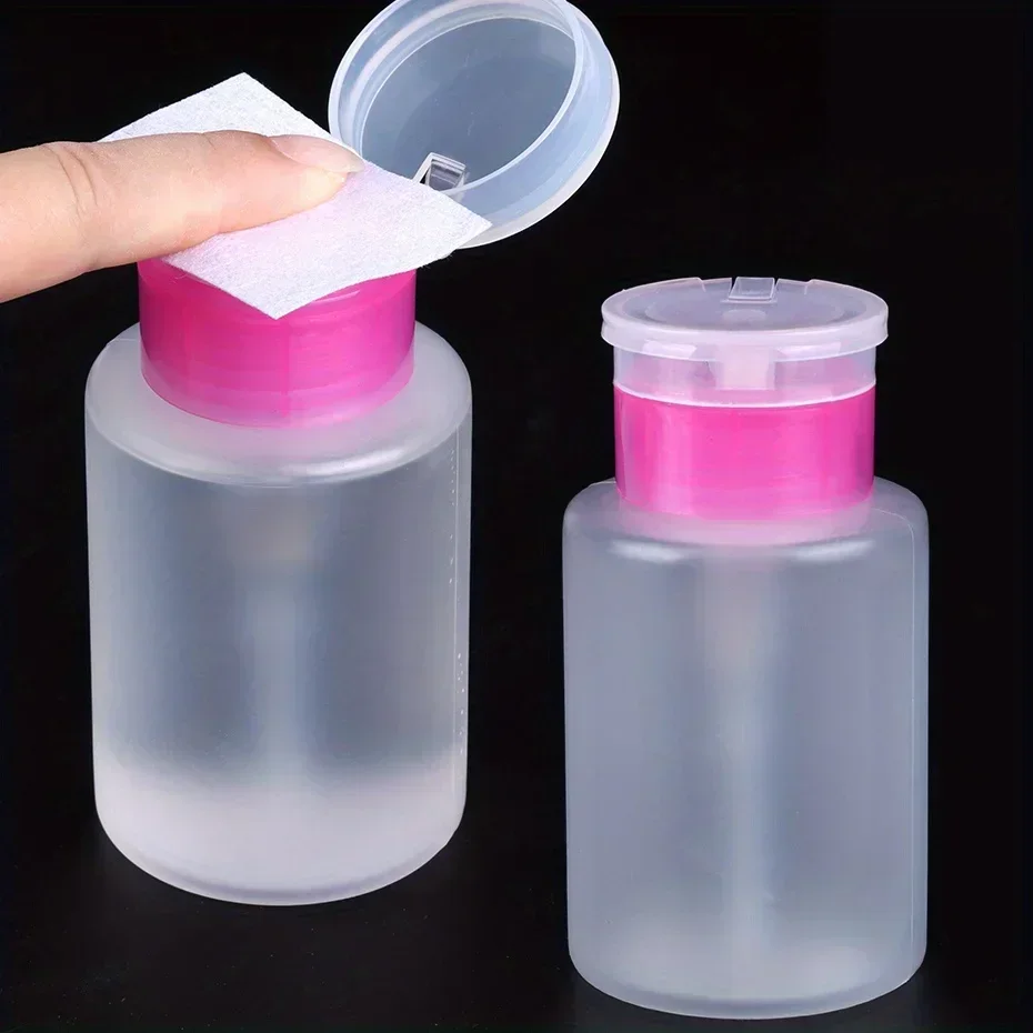 150ml Empty Press Nails Polish Remover Bottle Portable Push Down Pump Dispenser Tool Liquid Container Refillable Salon Accessory