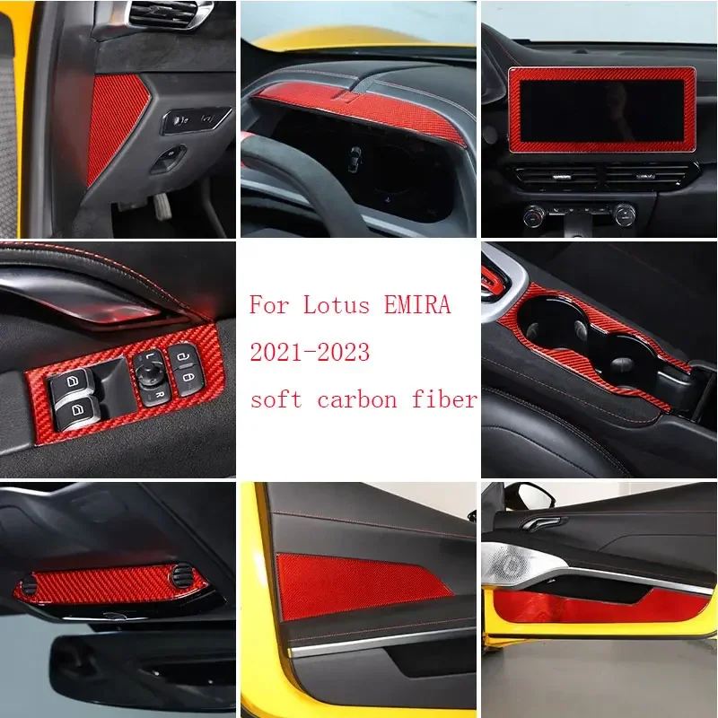 

Car kit soft carbon fiber For Lotus EMIRA 2021-2023 car center control gear panel frame car interior and exterior accessories