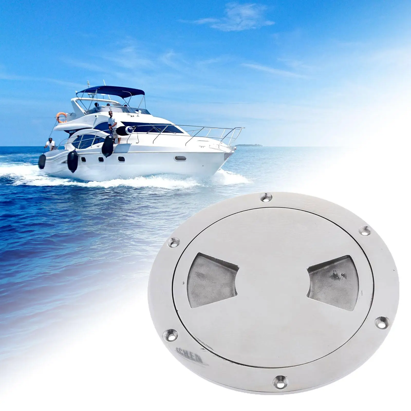 

Generic Boat Deck Plate Heavy Duty Replace Parts Easy to Use High Performance Boat Use Hardware Accessories for Yachts