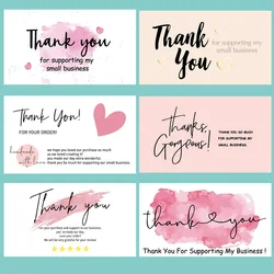 50 Pcs White Thank You Card Thank You For Your Order Card Praise Labels For Small Businesses Decor For Small Shop Gifts Packet