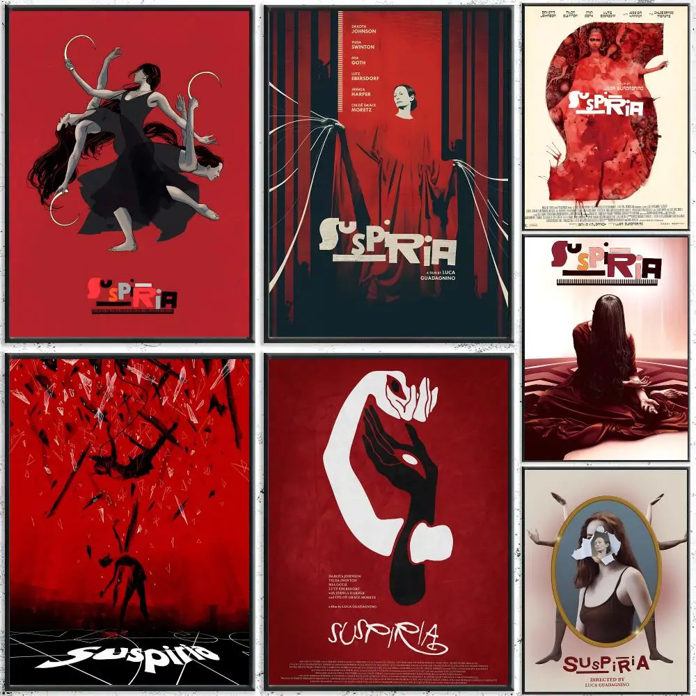 Movie Suspiria Poster Self-Adhesive Waterproof Wall Stickers, Coffee Bar Home Wall Decor
