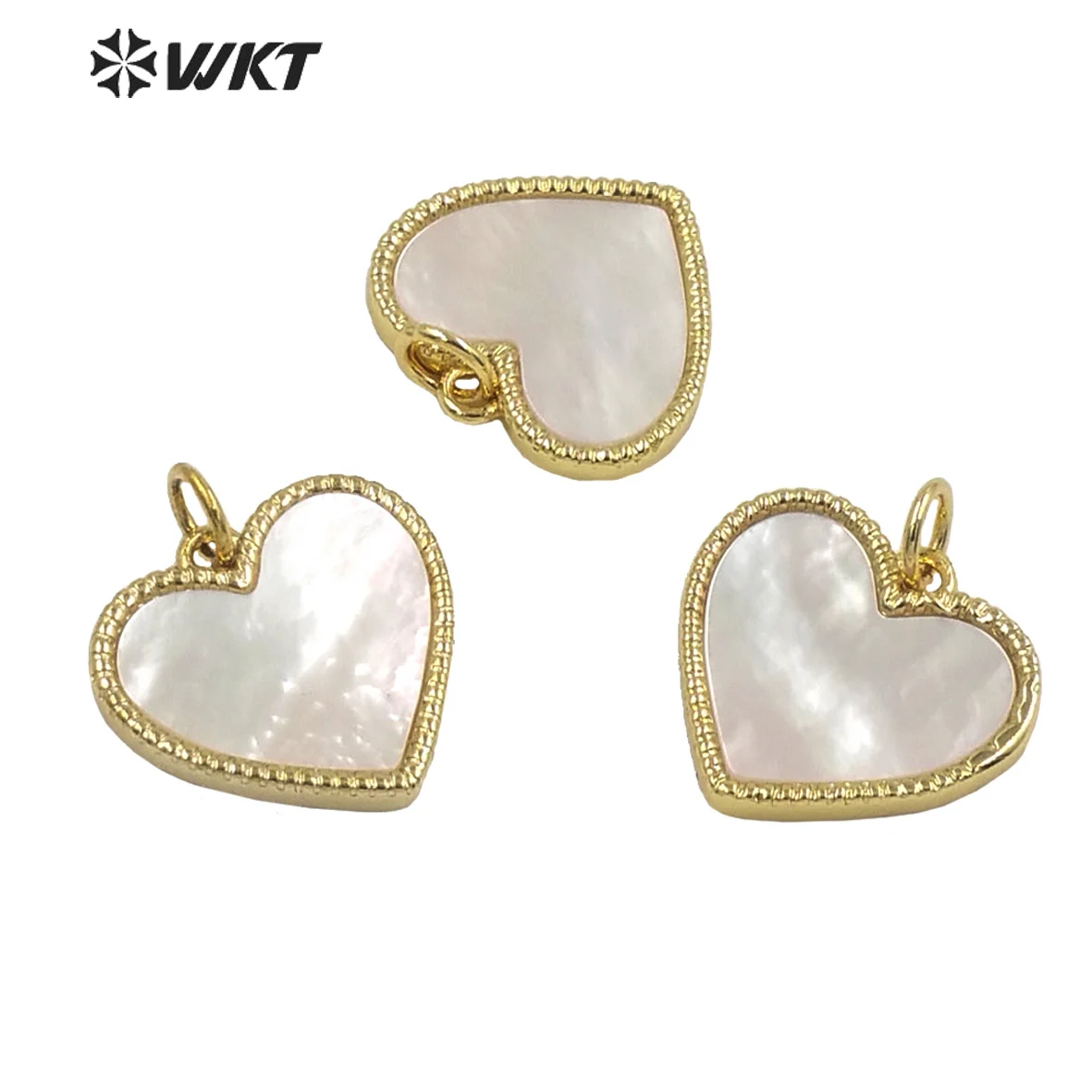 

WT-JP322 WKT 2022 Sweet love shape MOP pendant gold-plate wedding women gift pendant classics accessory trend jewelry hot