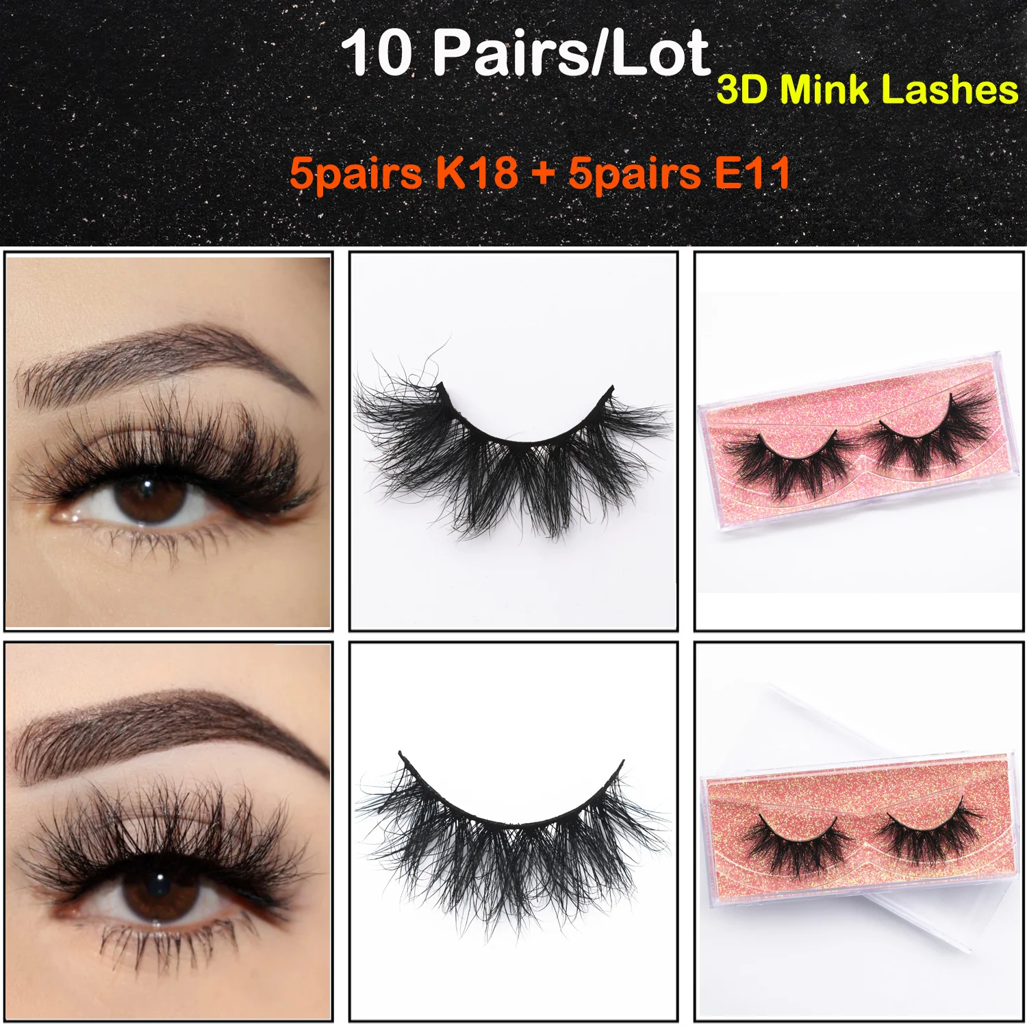 10pairs 3D Mink Lashes KEKEBAICHA Wholesale Mink False Eyelash Bulk Mink Lashes Dramatic Fake Eyelashes Makeup Lashes Extension