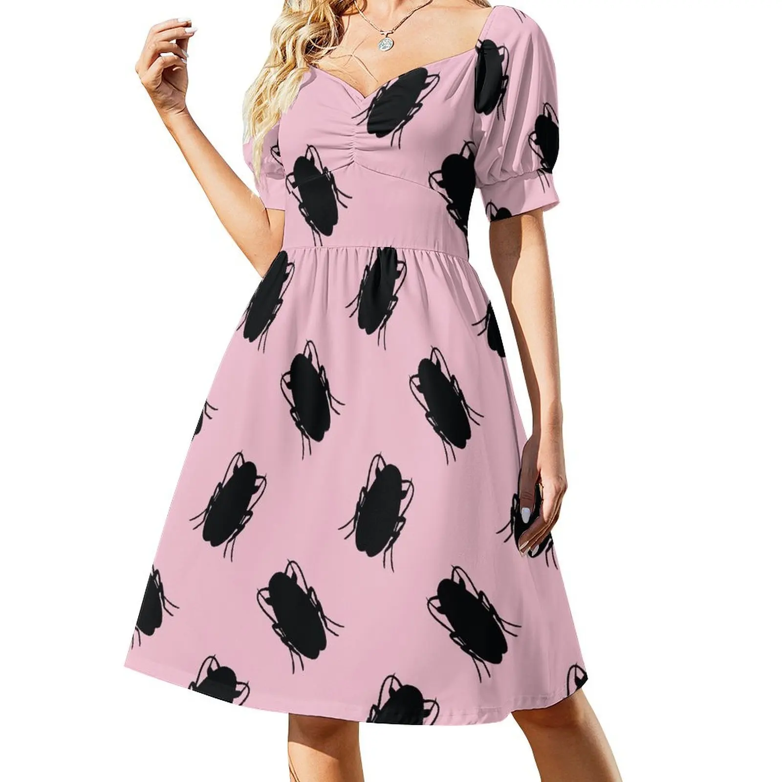 

Tracy Turnblad Roach Pattern Short-Sleeved Dress women's clothing korea stylish prom dress 2025 Woman fashion Long dress woman