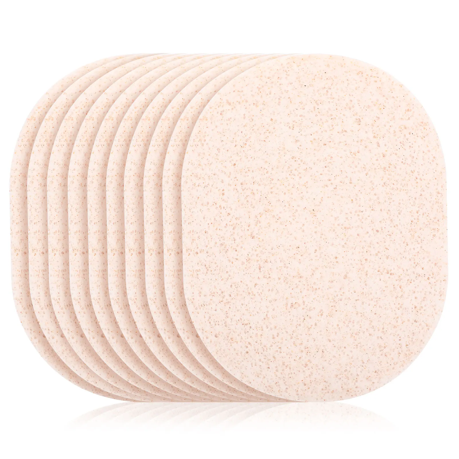 

10 Pcs Facial Cleanser Reusable Make up Sponges Face Cleaning Scrub Pads Exfoliate Exfoliator Scrubber Hanging
