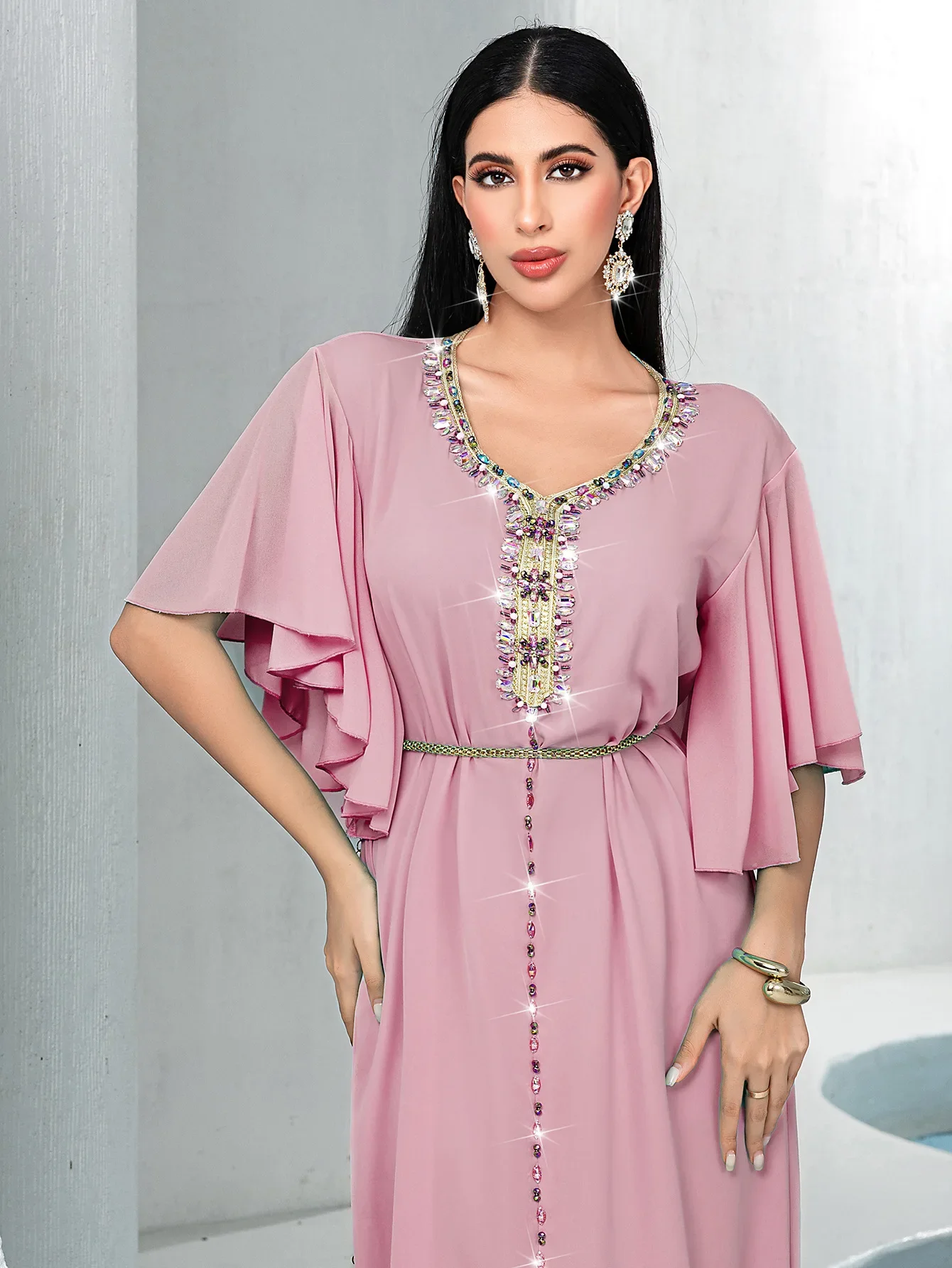 

Eid Djellaba Luxury Dubai Abaya for Women Muslim Dress Caftan Marocain Femme Musulmane Jalabiya Turkey Kaftan Robe Gown Vestidos