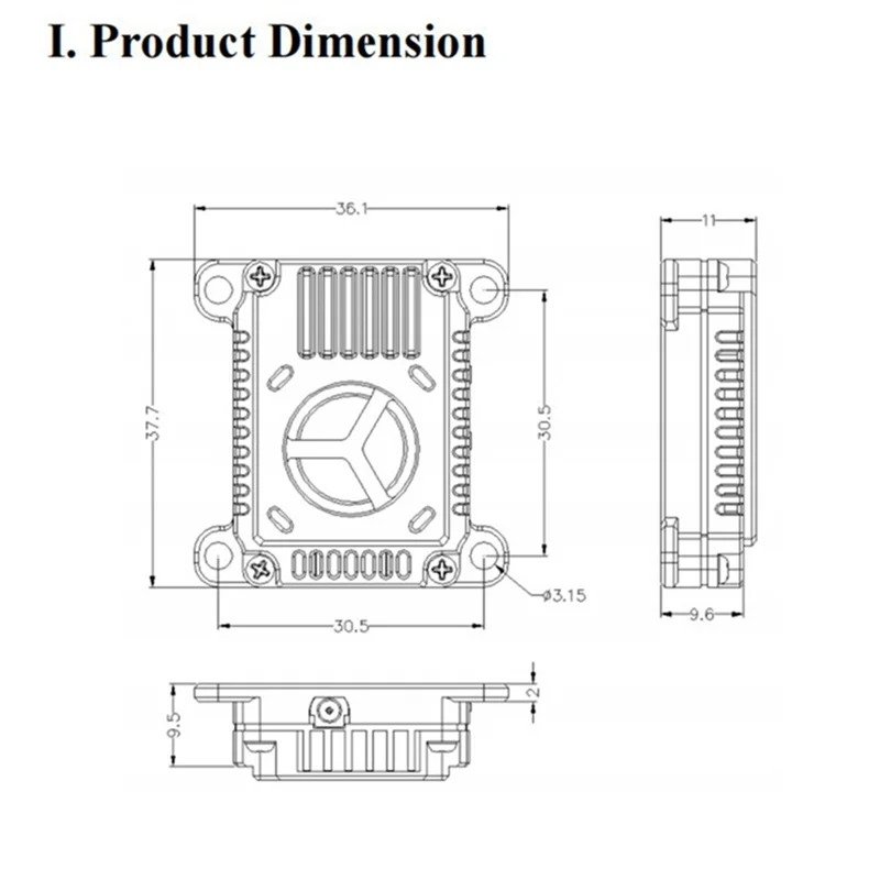 EDT-3.3G 3W VTX 16CH Mikrofon Bawaan + Penerima Pemancar Video 3.3G VRX FPV PAL/NTSC untuk Drone Balap RC FPV