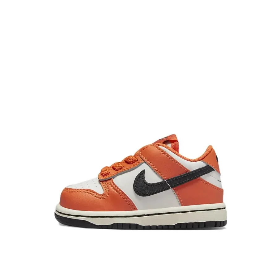 Nike Dunk Casual Low-Top Sneakers Orange and White for Infants and Toddlers