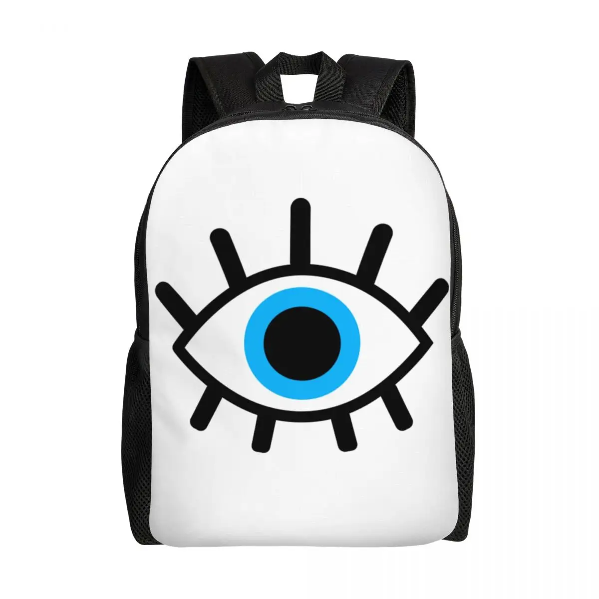 Greek Evil Eye Hamsa Laptop Backpack Women Men Casual Bookbag for College School Students Amulet Boho Charm Bags School Bag