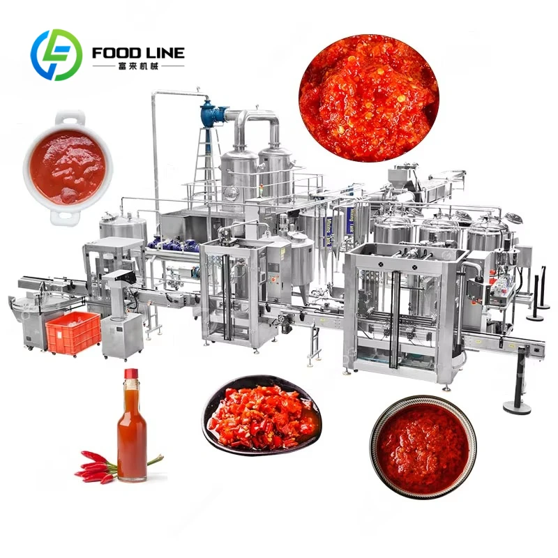 Máquina Procesadora de Puré de Pimiento Rojo Sambal, Sistema de Producción de Salsa de Chile