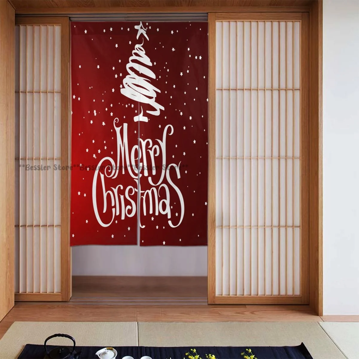

Door cover banner Christmas And New Year Poster holiday house decoration general purpose 34x56 inch