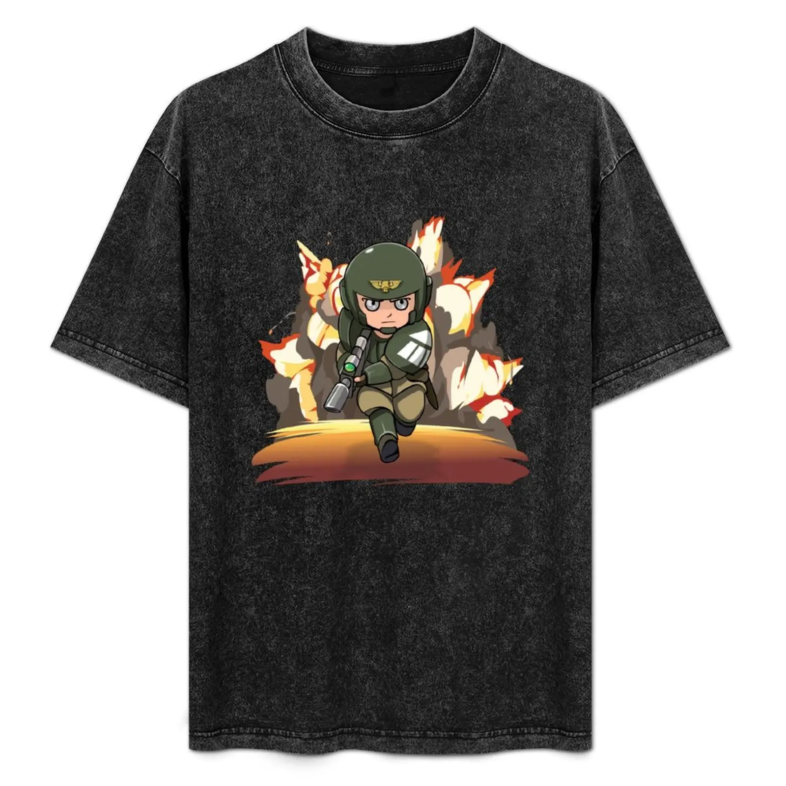

The Guardsman Running into Battle T-Shirt Large Size Soft Cotton T-Shirt