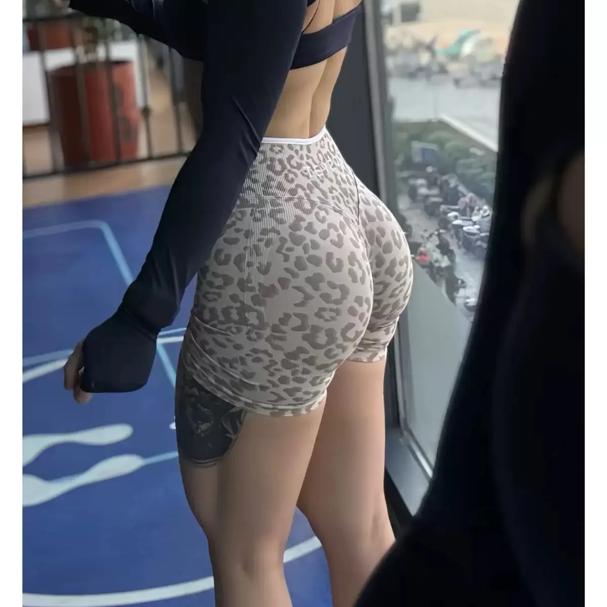 LOGO Einfarbige Kontrastfarbe Hüft-Yoga-Fitness Hochelastische Hochtaillierte Pfirsich-Hüft-Sporthose Yoga-Hose für Damen