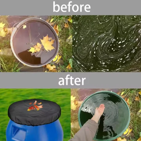 Rainwater Collection Bucket Net Cover with Drawstring - Screen Water Barrel Tank Netting for Rain Barrels And Water Collectors