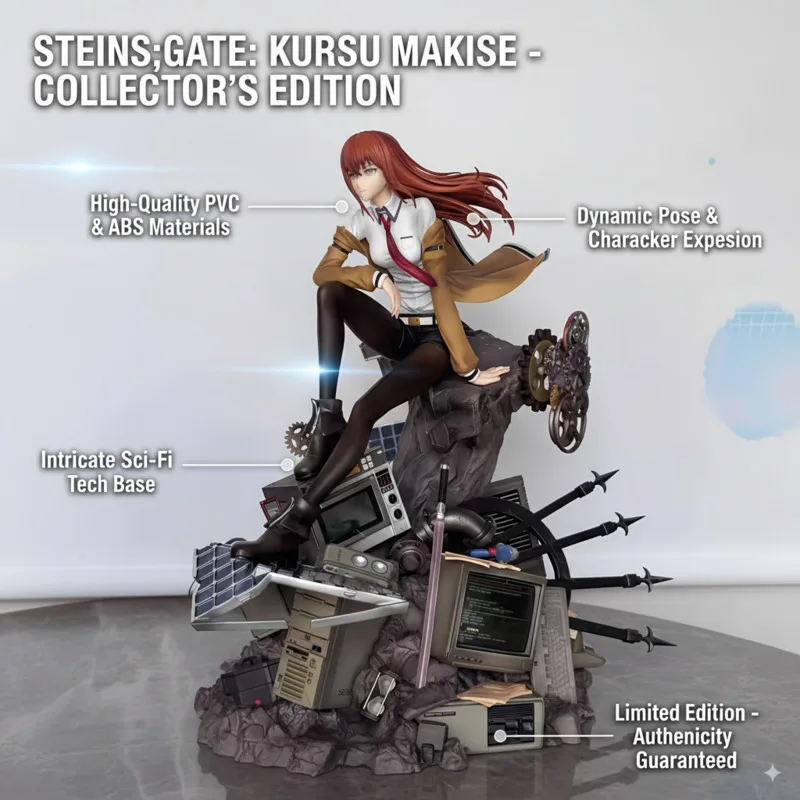 

Steins Gate Makise Kurisu GK Figure 25cm Anime Desktop Collection Model Ornaments Statue Figurines Gifts
