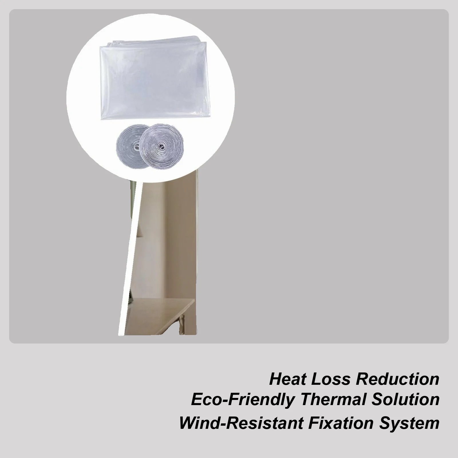 Pellicola isolante per finestre Kit di guarnizioni per finestre invernali riutilizzabili antivento Nastro termico per interni ed esterni Casa RV Patio Soffitta Seminterrato