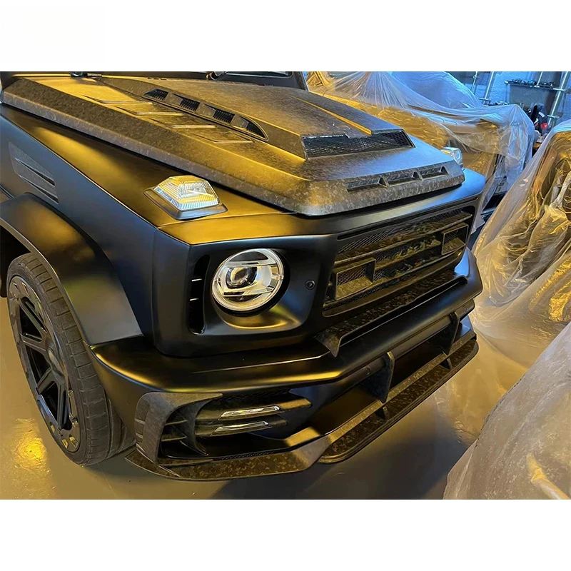 High Quality Premium Car Accsori MSY P Style Dry Carbon Fiber Body Kit Bumpers Hood Spoiler G Class W4 WA G G0 Durle