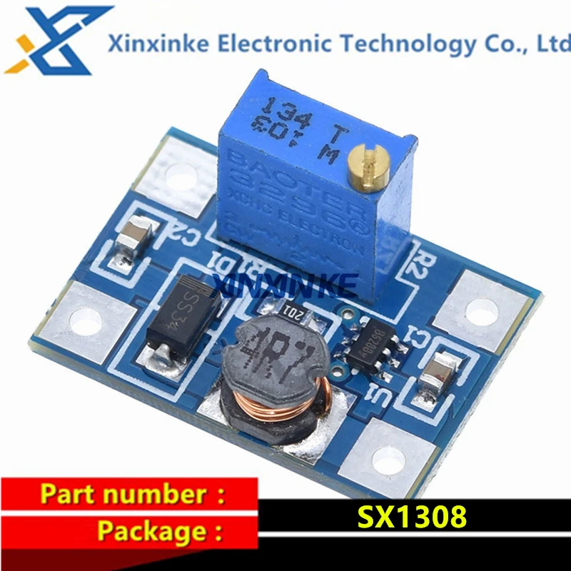 5PCS SX1308 DC-DC Upvoltage Regulated Power Module Large Current 2A Booster Power Module