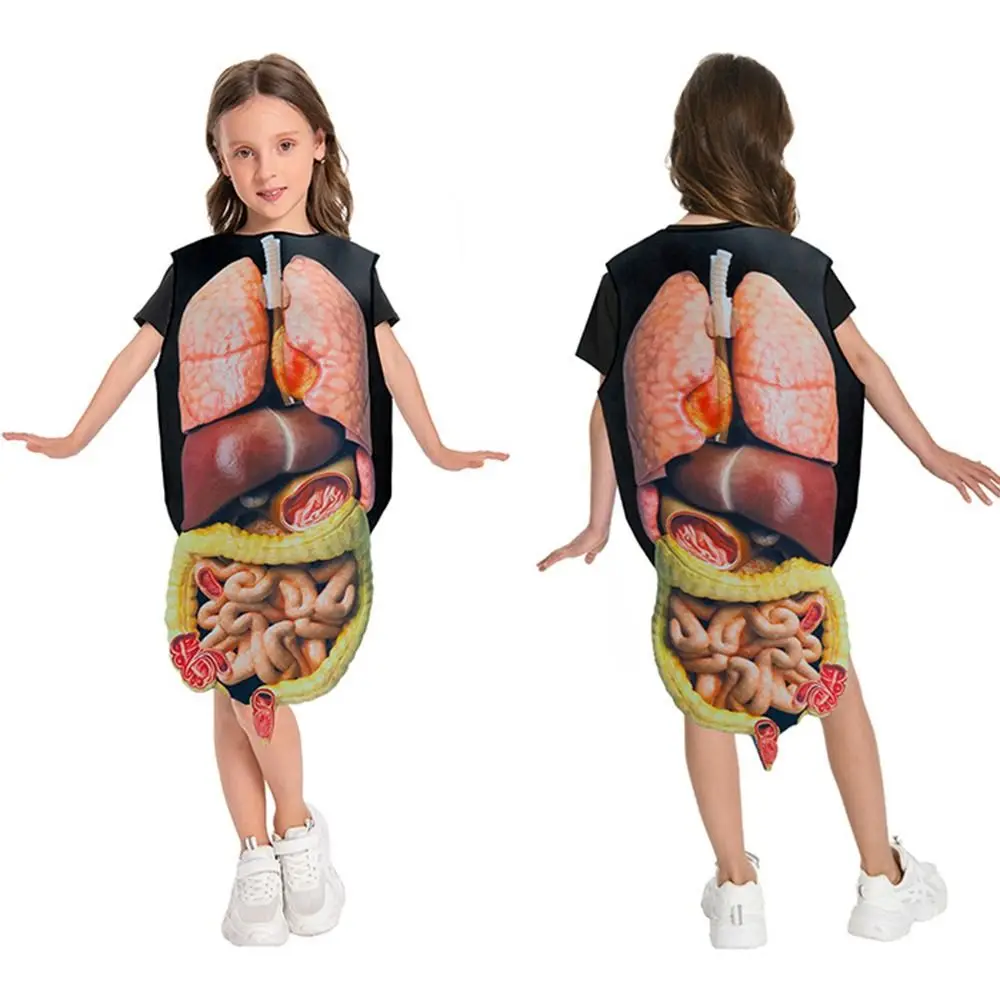 ความคิดสร้างสรรค์การออกแบบหัวใจคอสเพลย์เครื่องแต่งกายที่สมจริงอวัยวะภายในพิมพ์จําลองอวัยวะมนุษย์เครื่องแต่งกายตลกสบาย