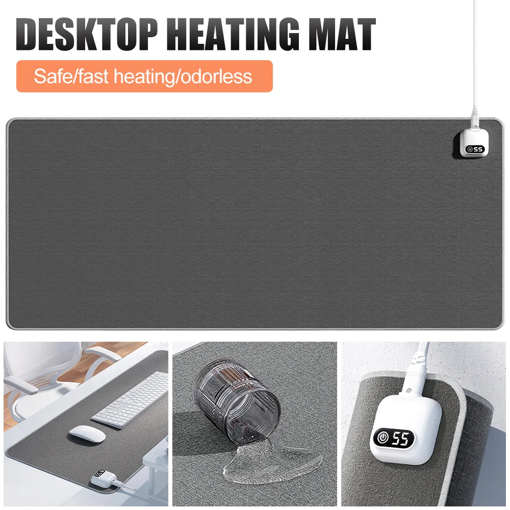 80*33cm Electric Heating Mouse Pad Winter Hand Warmer Computer Desk Heated Mat Office Desk Protector Pad Keyboard Table Mat