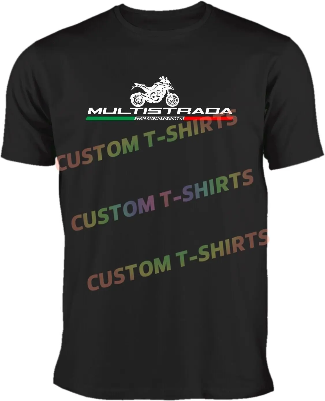 

Italian Multistrada Motorcycle Motorbike Fans T-Shirt 100% Cotton O-Neck Short Sleeve Summer Casual Mens T-shirt Streetwear