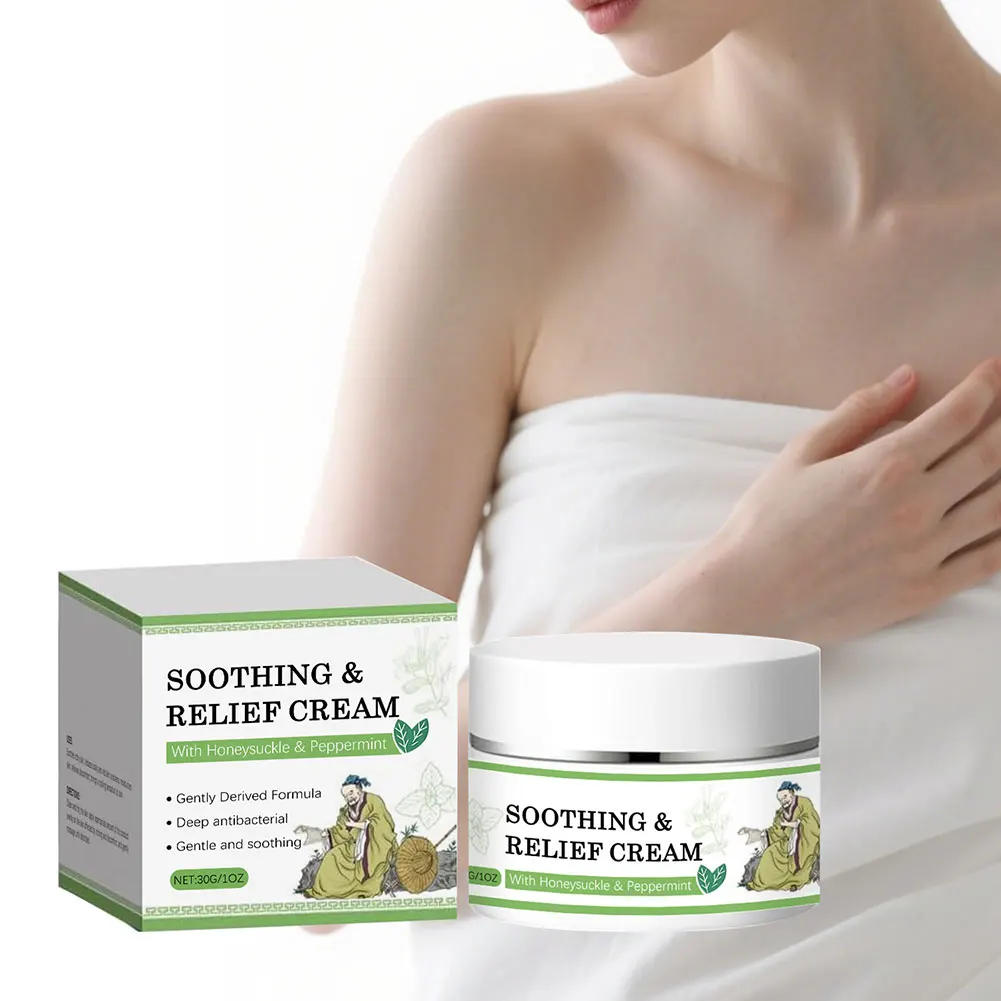 

Herbal Skin Care Moisturizing Cream,Anti-Aging,Firming,Soothing,Itchy,With Honeysuckle Peppermints,For Sensitive Skin