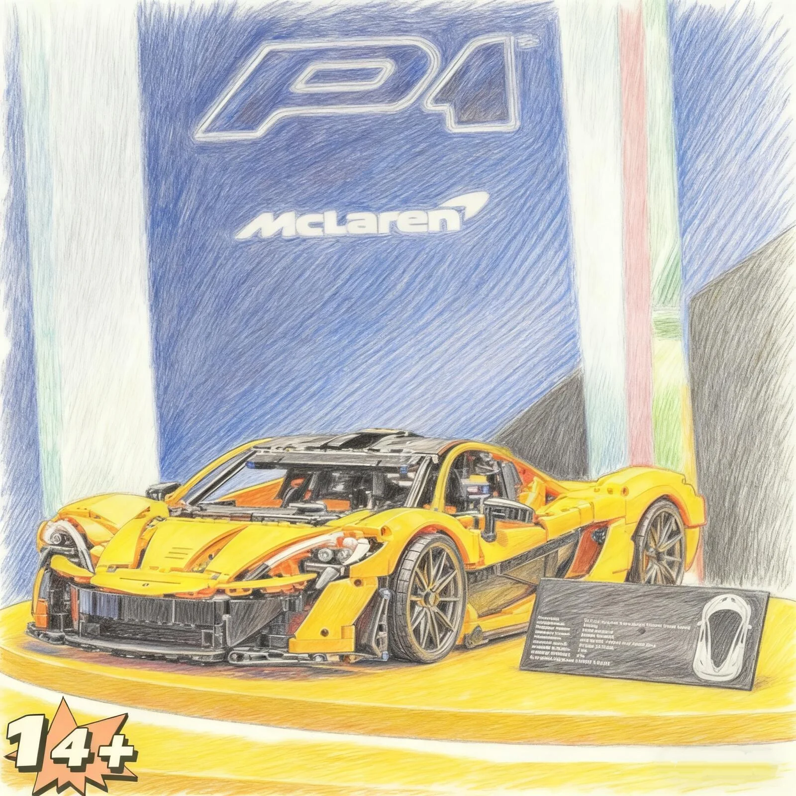 

3893 шт. механический Ultimate Supercar известный автомобиль спортивный автомобиль MCL P1 42172 строительные блоки модель игрушки подарки на день рождения и Рождество