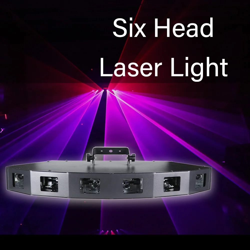 

6-Eye Sector Scanning Laser Light DJ Full Color Laser DMX Voice Control Line Effect Stage Lighting DJ Party Disco Light Bar