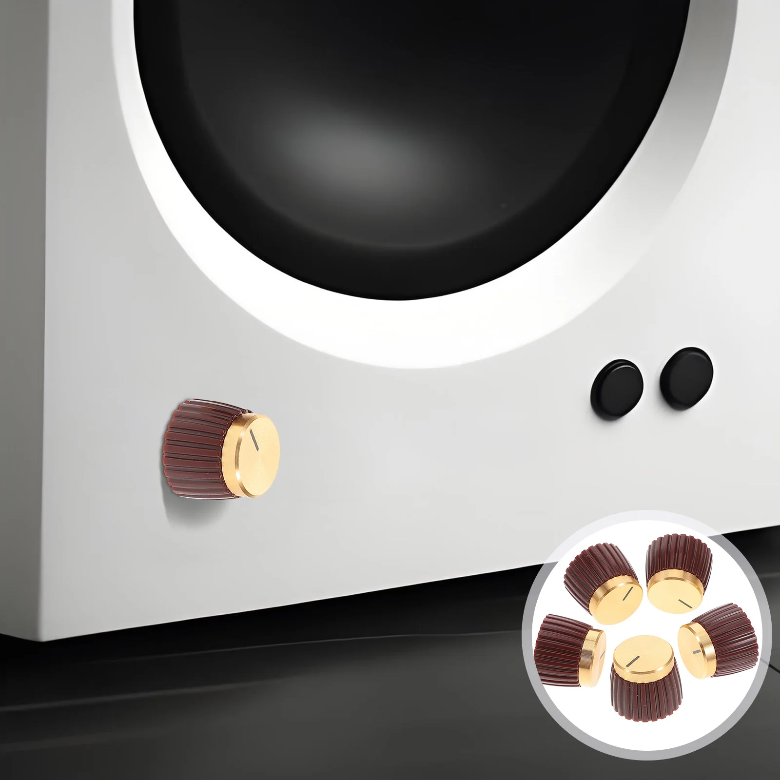 

5Pcs Durable Professional Potentiometer Knobs Volume Control for Sound Equipment Lightweight Easy to Carry and Use