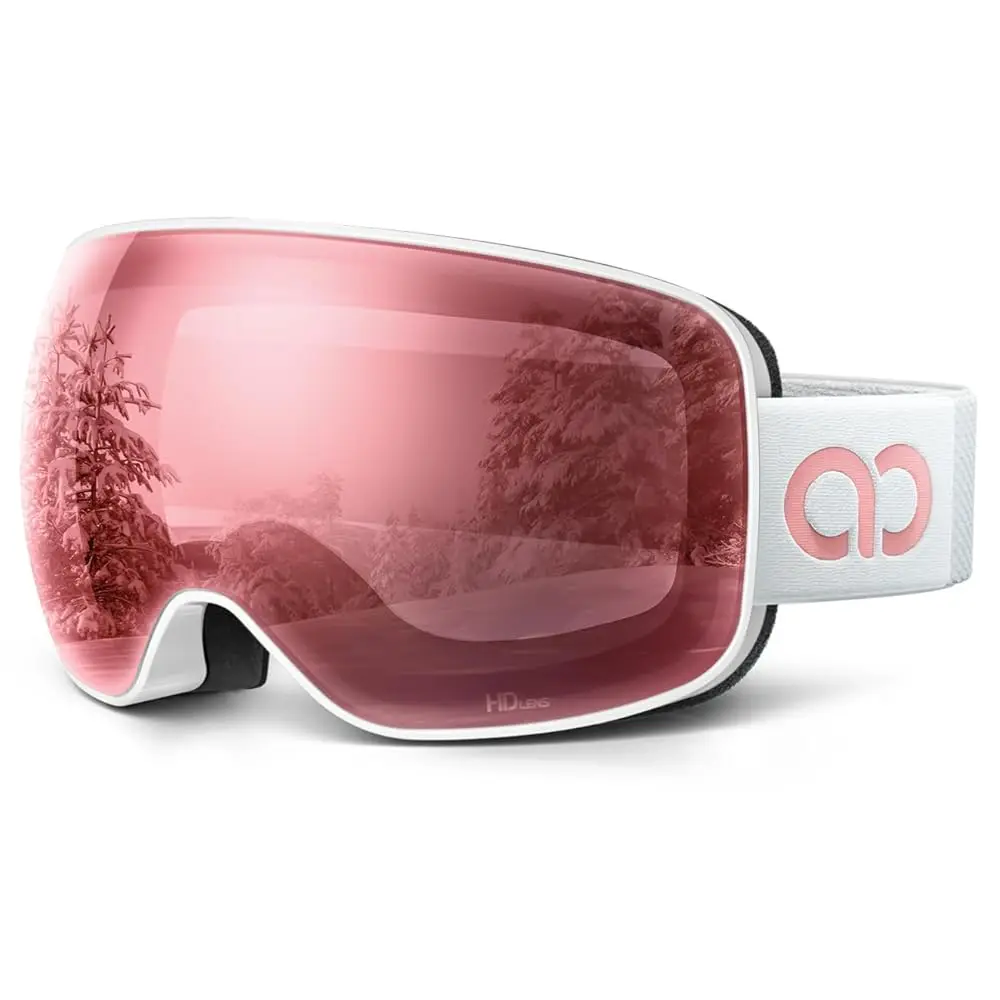 

Free Shipping Ski Goggles with 3X Anti-Fog - 100% UV Protection, OTG, Gifts for Skiing, Snowboard, Snowmobile, Men, Women