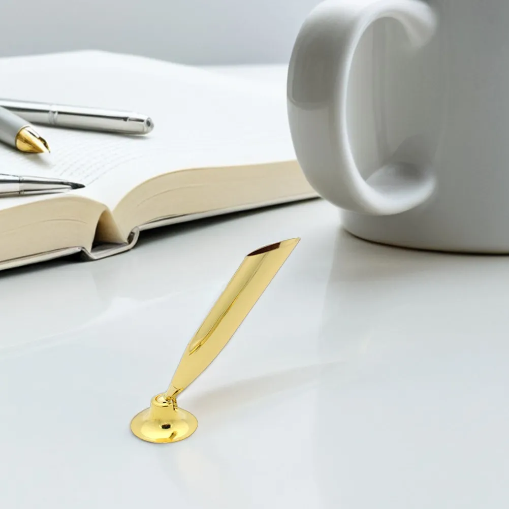 10Pcs Metal Single Pen Holder Compact Desk Stand Elegant Design Stable Base for Fountain Pens Ballpoint Pencils Office Home