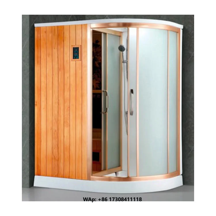 Modern Design Dry Sauna Steam Shower, Indoor Luxury Bathroom Wooden Steam and Sauna Combination Room