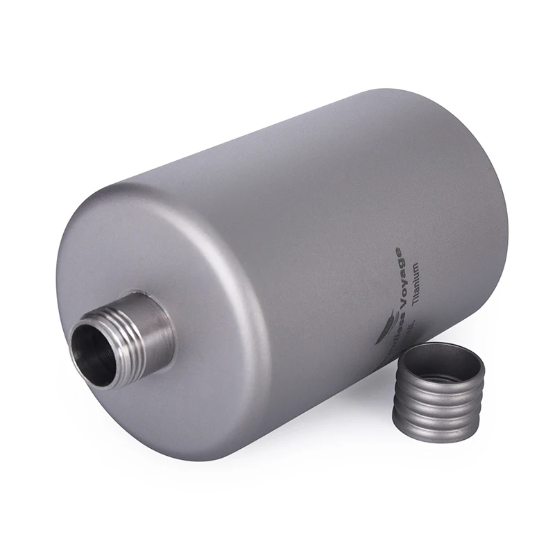 Boundless Voyage 200ml Titanium Hip Flasks 125ml Sake Cup Tea Drinkware Portable Outdoor Camping Wine Flask Suit Whisky Bottle image 3