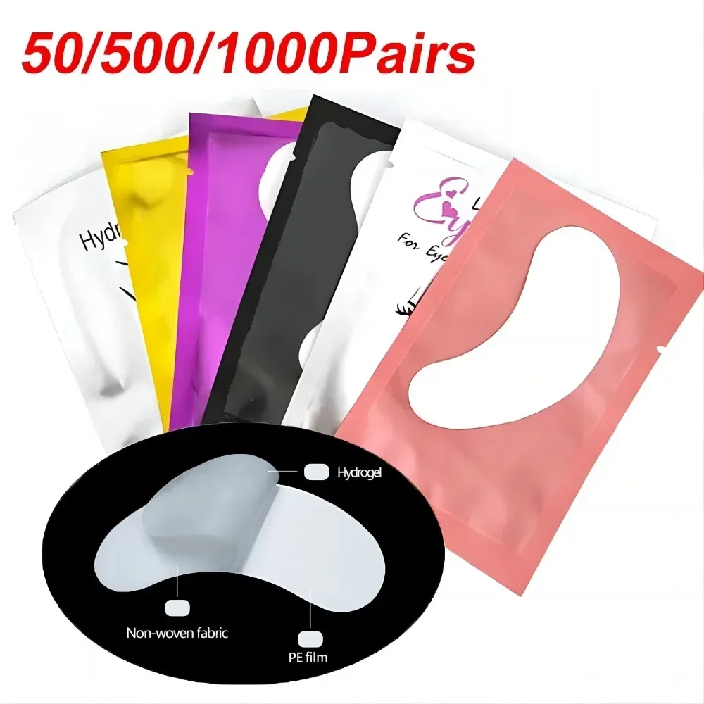 Resend 500/1000pcs Hydrogel Patches for Eyelashes Building Under Eye Pads Eyelash Extension