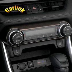 For Toyota RAV4 XA50 2019-2022 ABS Matte/Carbon Wood Car Central Control air conditioner Switch panel Cover Trim Car styling