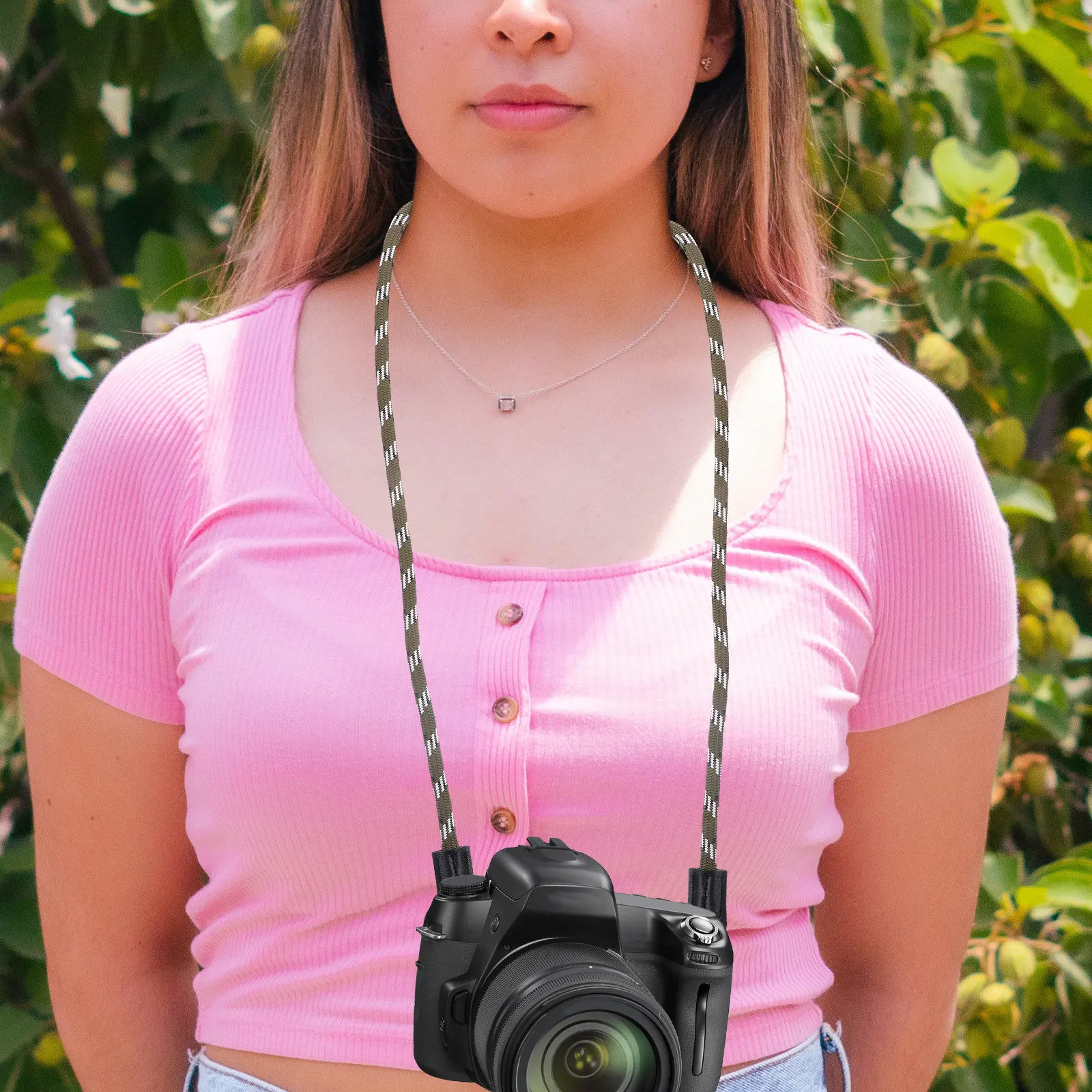 Premium Camera Strap for Dslr Mirrorless Cameras Adjustable Length Quick Release Buckle Photography Accessory Camera Neck Strap