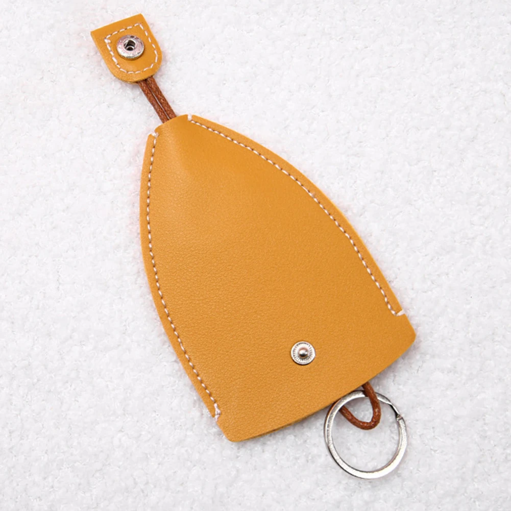 Large Capacity Car Key Sleeve Case Cover Pull Out Design Leather Keychain Bag Soft PU Leather Material for Key Organization