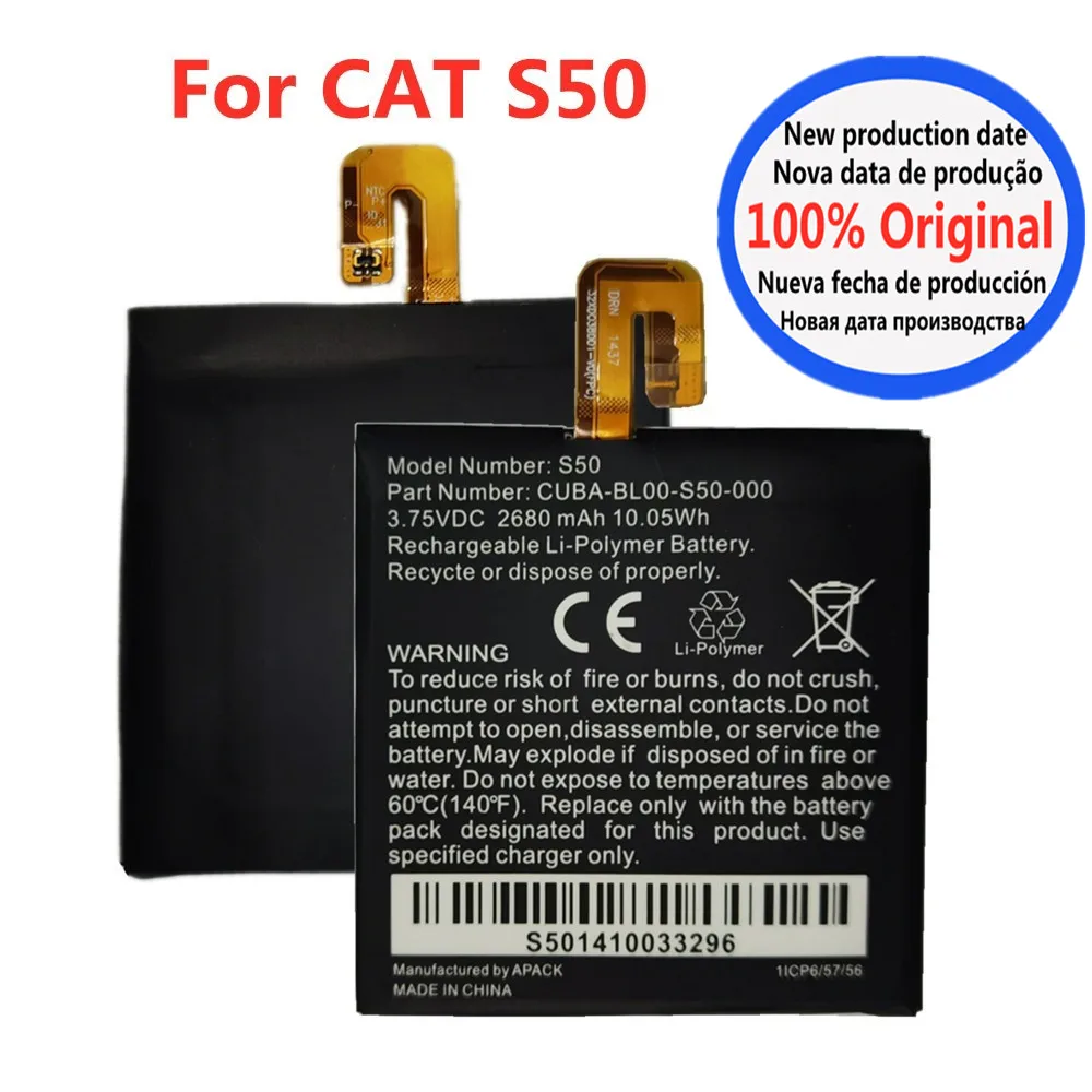 

Original Caterpillar Battery For CAT S50 CUBA-BL00-S50-000 High Quality Replacement Batteries Bateria Battery + Fast Shipping